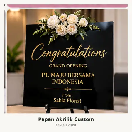 Papan Bunga Akrilik Pasar Kliwon